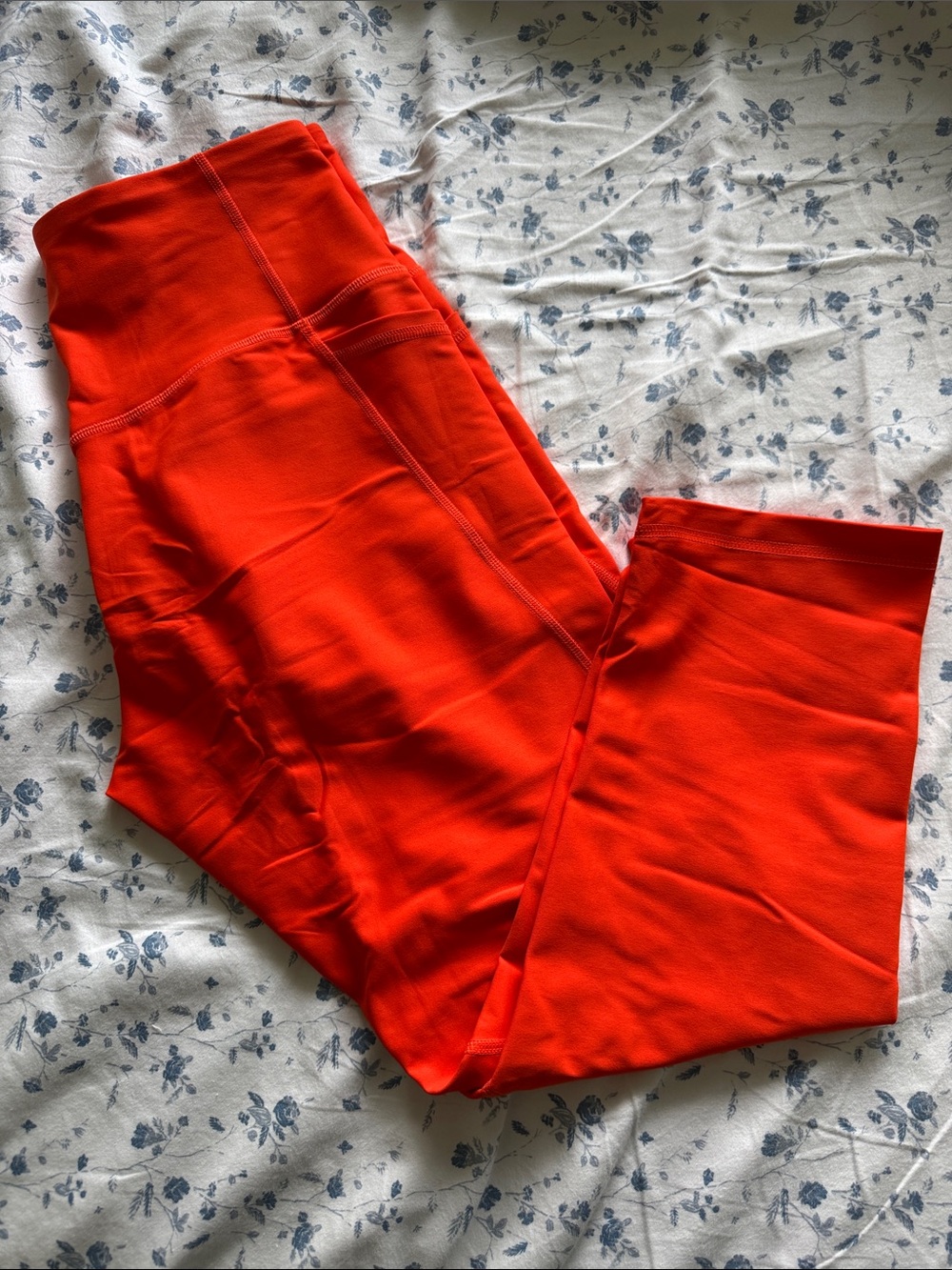 Old Navy Bright Orange High-Waist Leggings